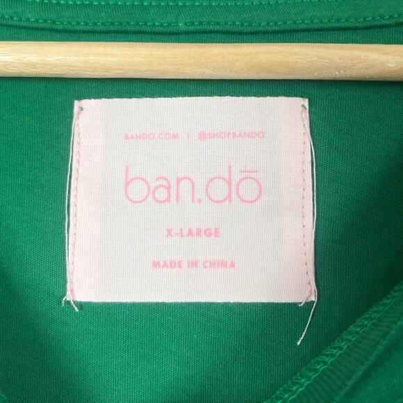 Ban.do NWT Calm Green Spellout Shirt XL Floral - Picture 4 of 8